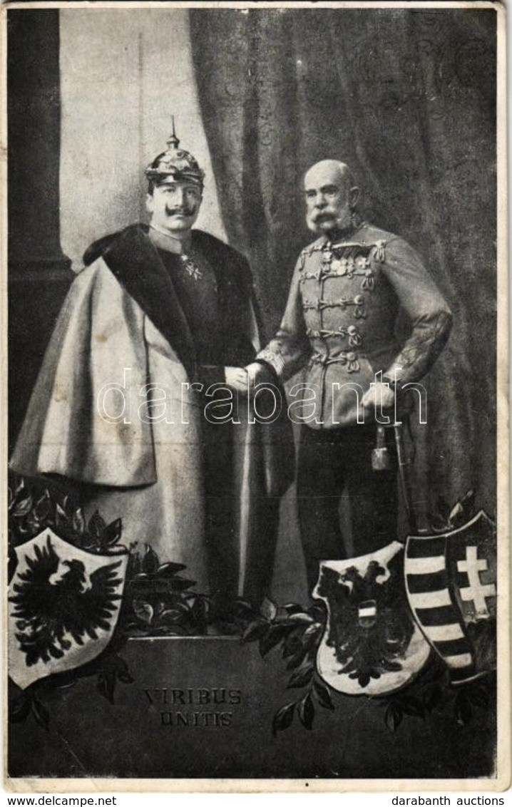 * T2/T3 1915 Viribus Unitis Propaganda. Franz Joseph And Wilhelm II (EB) - Sin Clasificación