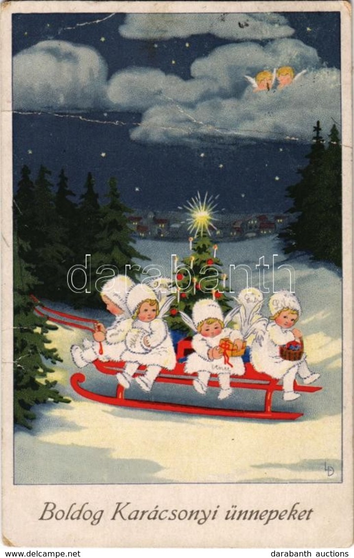 T3 Boldog Karácsonyi Ünnepeket! / Children Christmas Greeting Art Postcard. Meissner & Buch Künstler-Postkarten Serie 23 - Non Classés