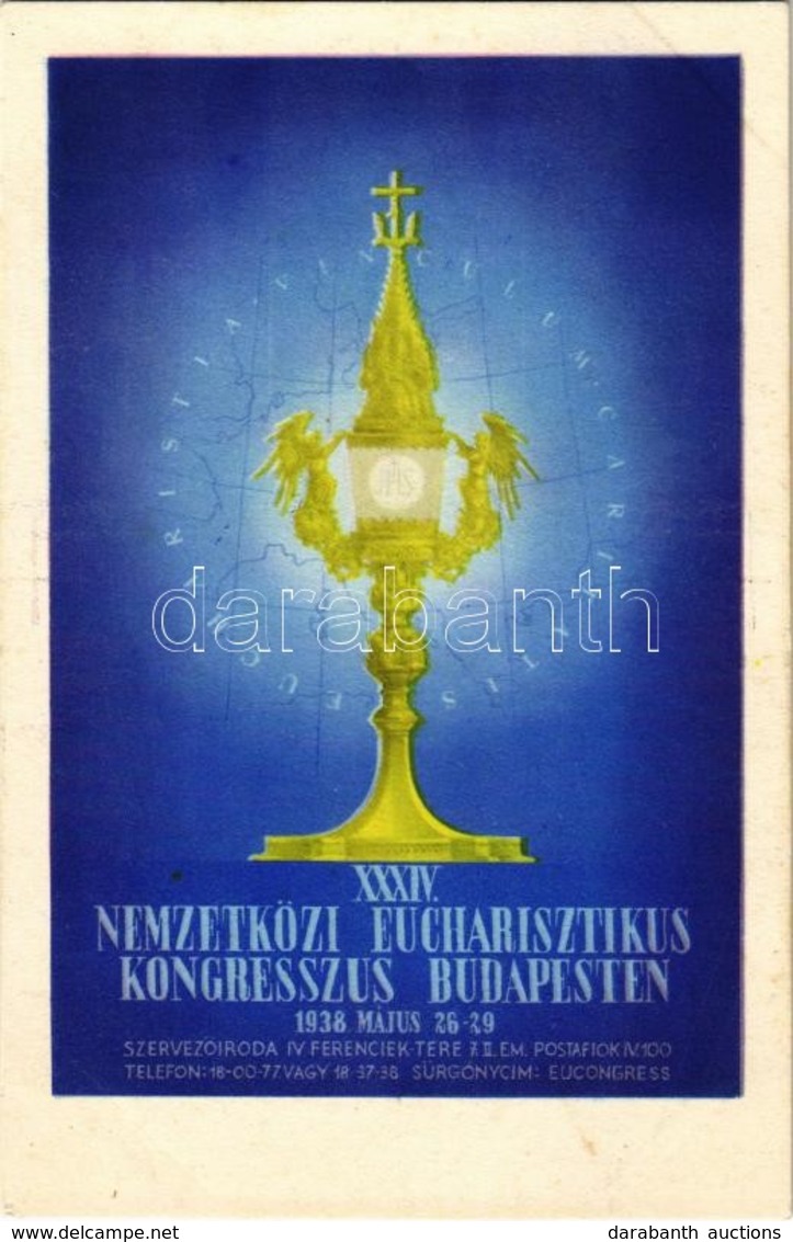 ** T1 1938 Budapest XXXIV. Nemzetközi Eucharisztikus Kongresszus. Készüljünk A Magyar Kettős Szentévre! / 34th Internati - Ohne Zuordnung