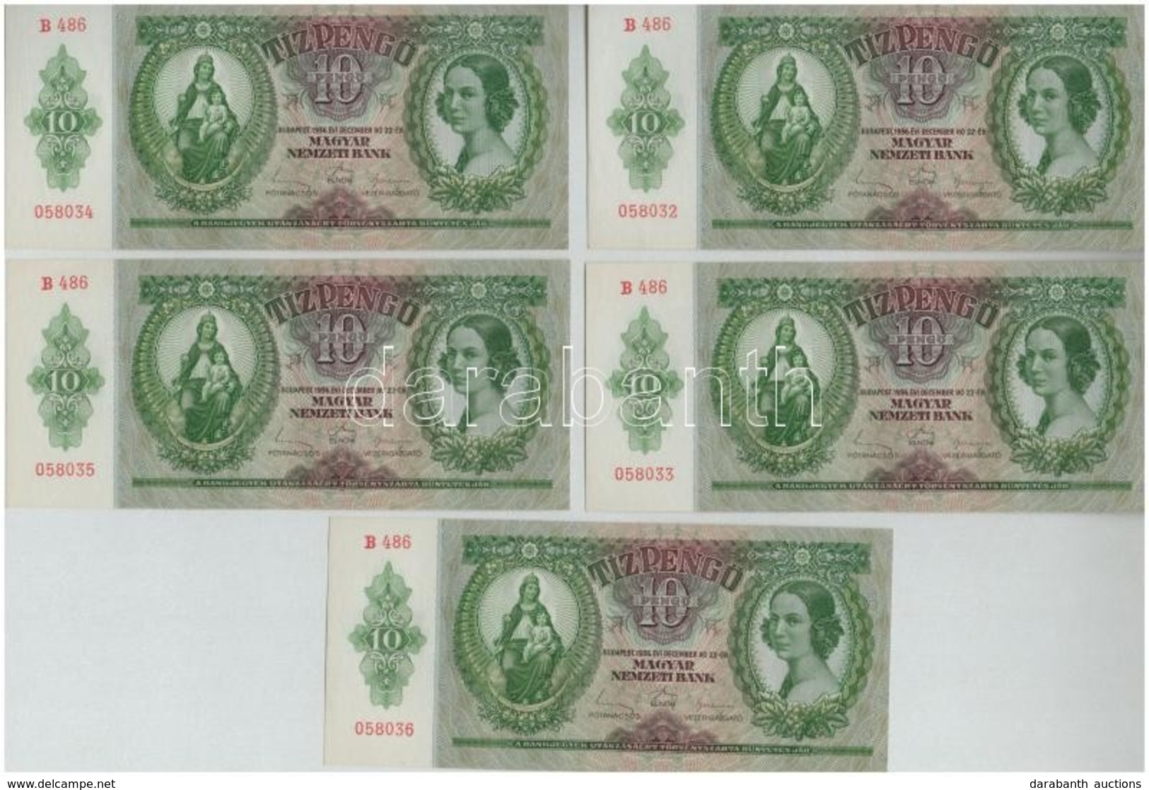 1936. 10P (5x) Sorszámkövetők + 1936. 10P (2x) Sorszámkövetők + 1936. 10P (2x) Sorszámkövetők T:I-,II - Ohne Zuordnung