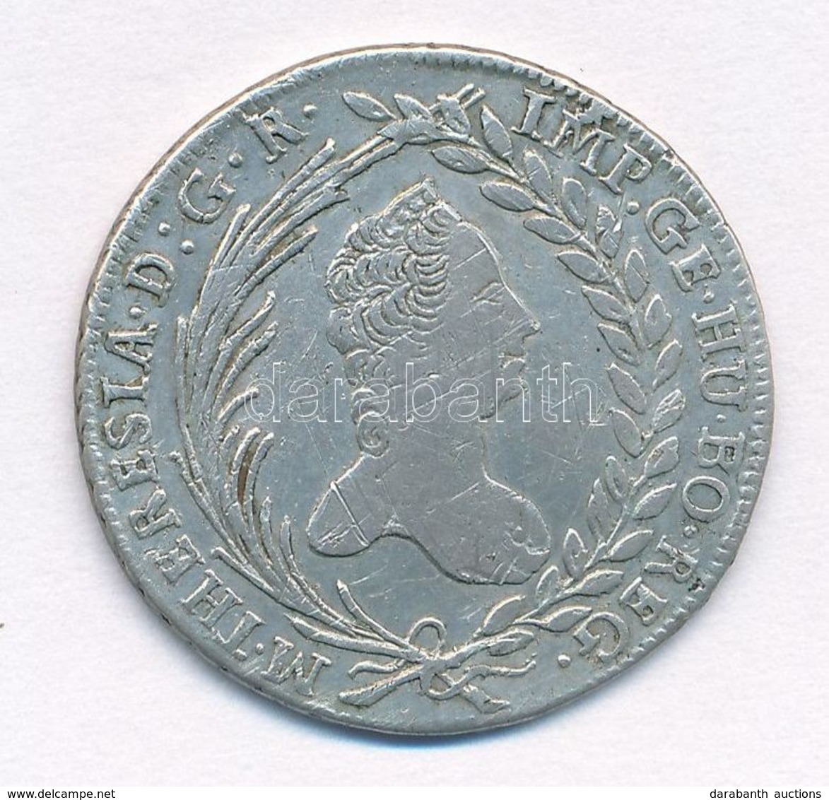 1765K-B 20kr Ag 'Mária Terézia' (6,52g) T:2,2-
Hungary 1765K-B 20 Kreuzer Ag 'Maria Theresia' (6,52g) C:XF,VF
Huszár: 16 - Non Classés