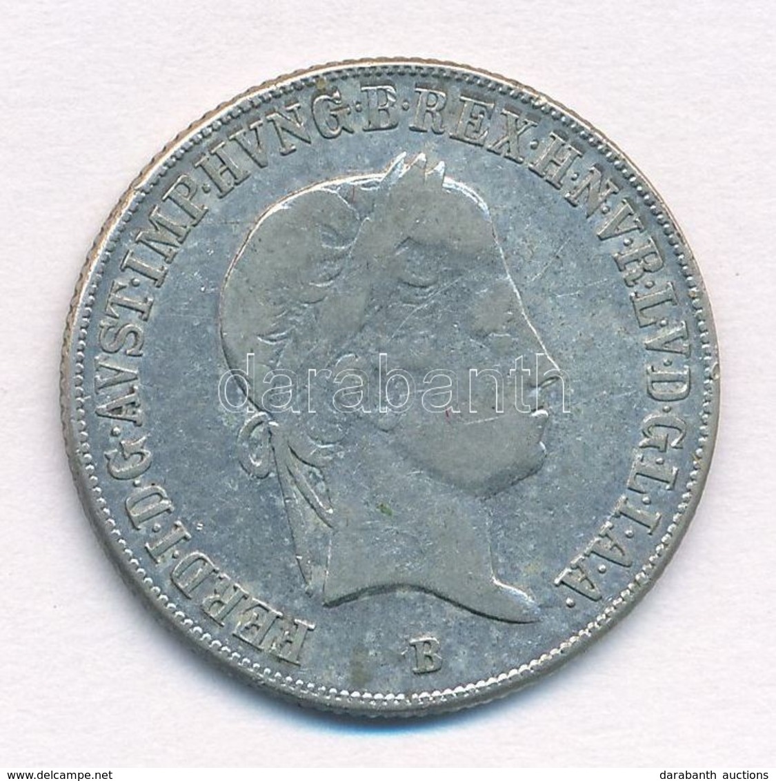 1844B 20kr Ag 'V. Ferdinánd' T:3 
Huszár 2081., Unger III.:1419. - Non Classificati