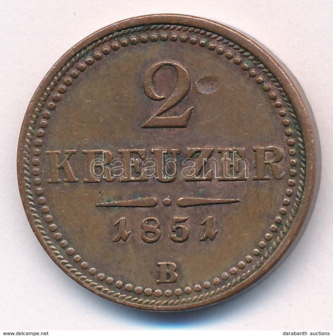 1851B 2kr Br T:2 ü. - Zonder Classificatie