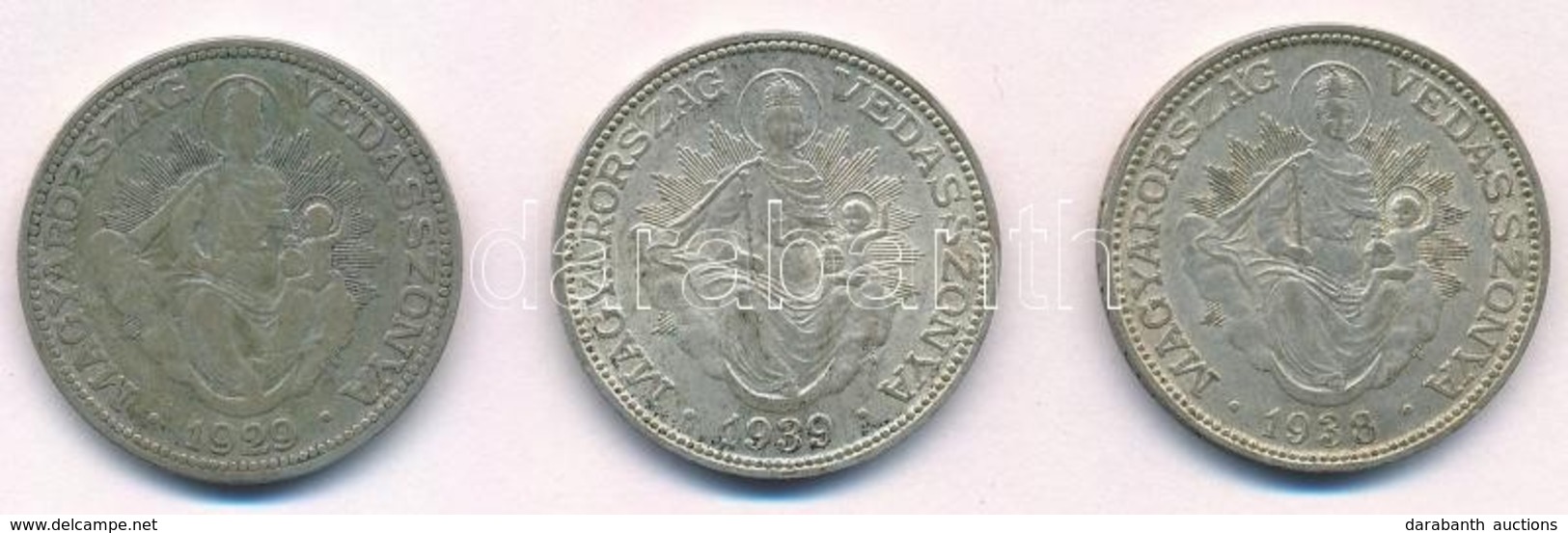 1929-1939. 2P Ag 'Madonna' (3xklf) T:1-,2,3 
Adamo P7 - Ohne Zuordnung