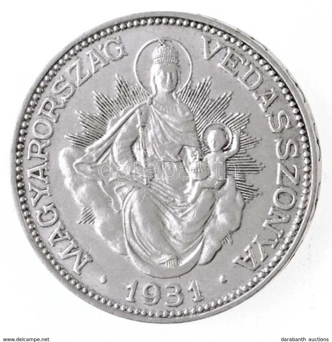 1931. 2P Ag 'Madonna' (10,02g) T:1-
Hungary 1931. 2 Pengő Ag 'Madonna' (10,02g) C:AU  
Adamo P7 - Ohne Zuordnung