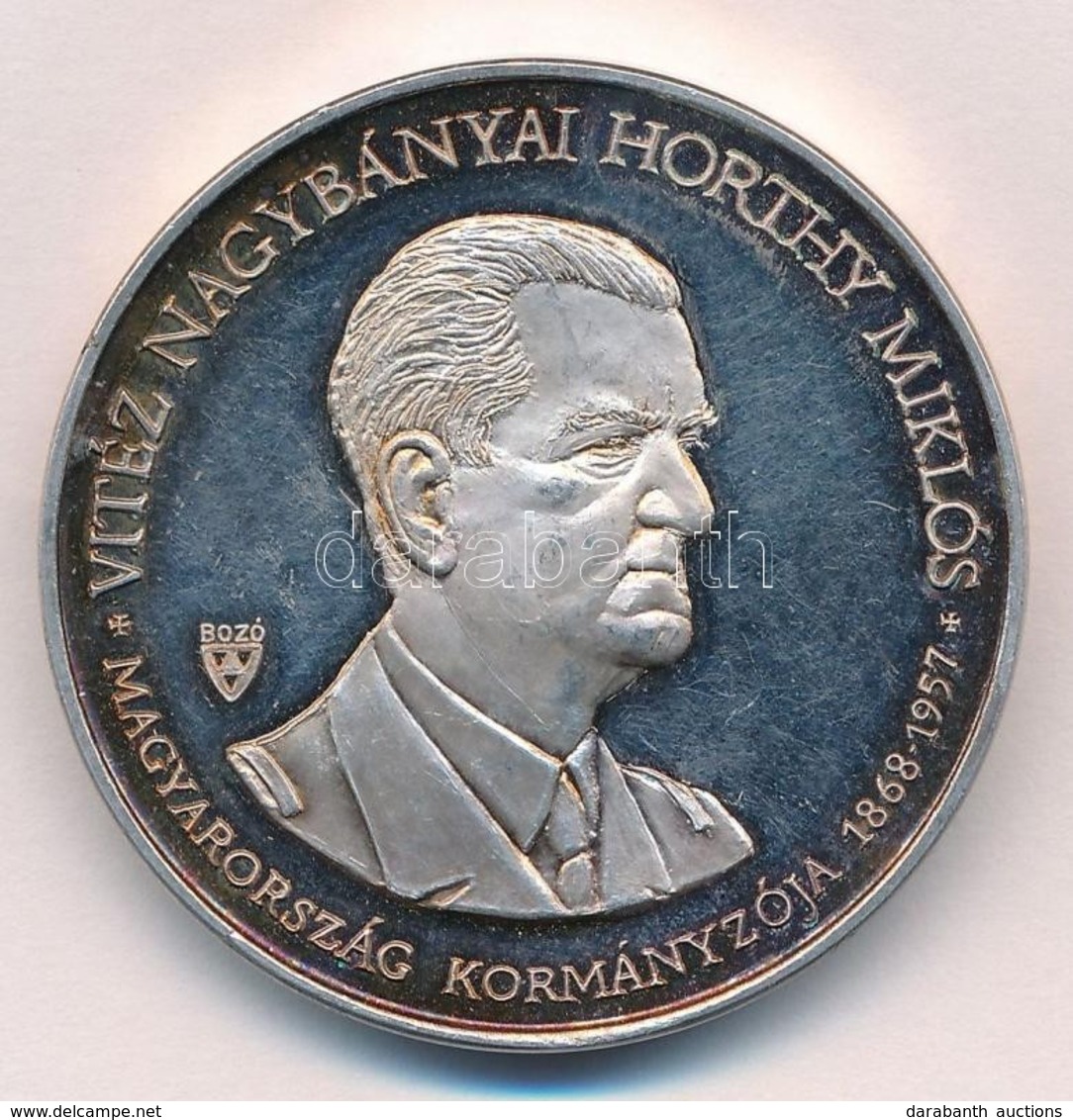 Bozó Gyula (1913-2004) 1993. 'Vitéz Nagybányai Horthy Miklós újratemetése Kenderesen' Ezüstözött Br Emlékérem (42,5mm) T - Non Classificati