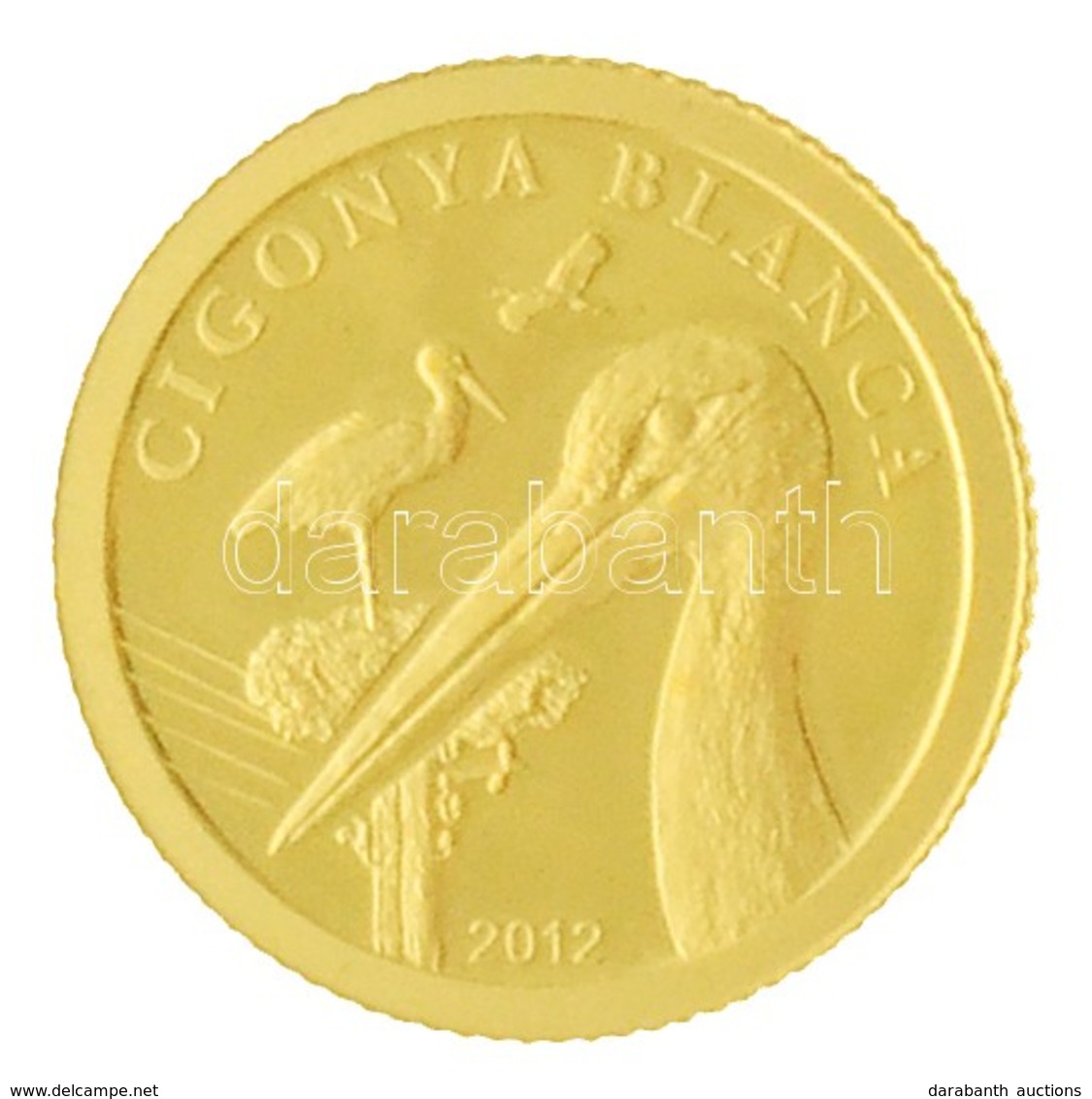 Andorra 2012. 1D Au 'Fehér Gólya' (0,5g/0.999) T:PP
Andorra 2012. 1 Dinar Au 'White Storck' (0,5g/0.999) C:PP - Non Classificati