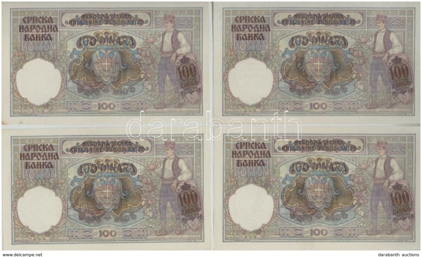 Jugoszlávia 1941. 100D (10x) T:I-
Yugoslavia 1941. 100 Dinara (10x) C:AU
Krause 29.a - Ohne Zuordnung