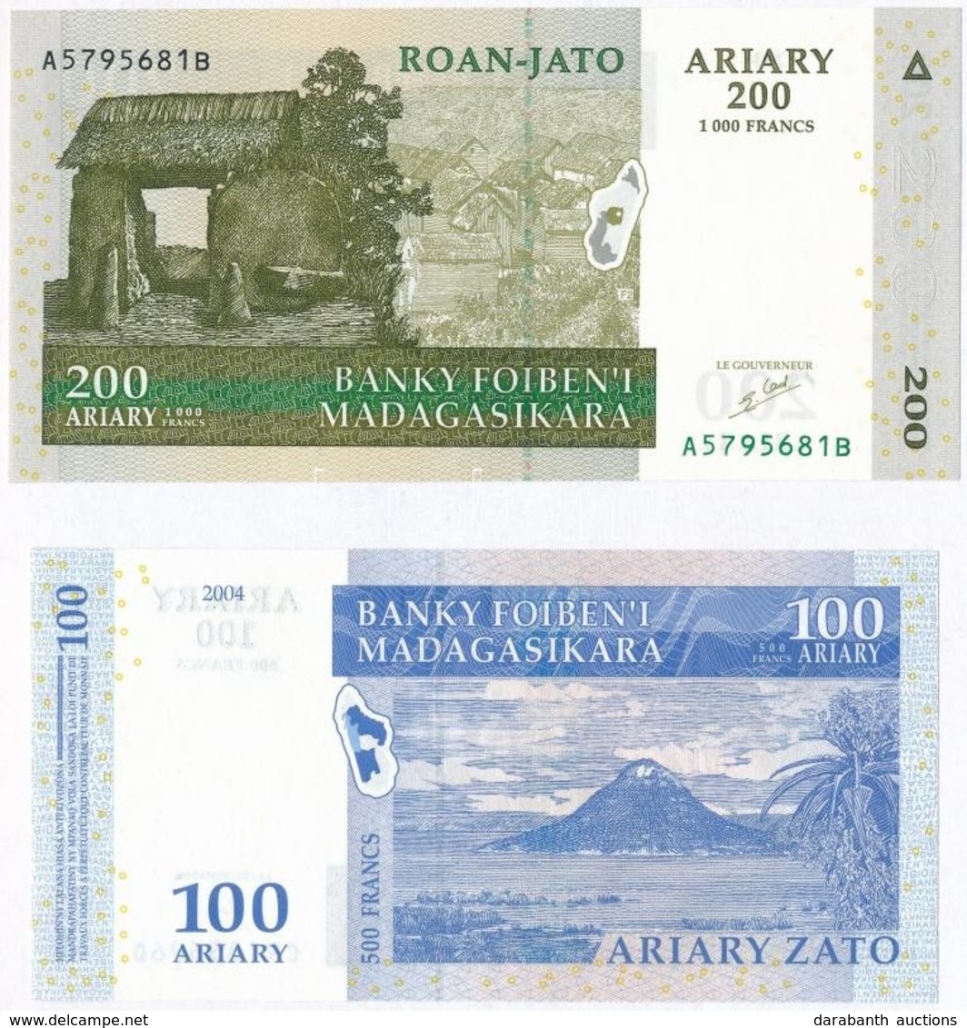 Madagaszkár 2004. 100A + 200A T:I
Madagascar 2004. 100 Ariary + 200 Ariary C:UNC - Ohne Zuordnung