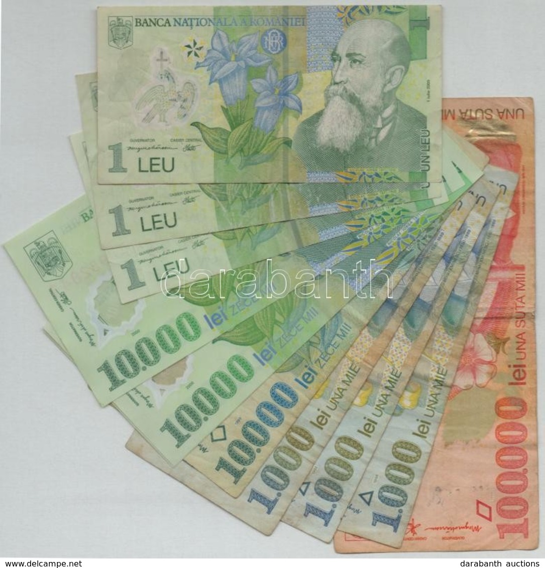 Románia 1998-2005. 1L-100.000L (11x) T:II--III
Romania 1998-2005. 1 Leu - 100.000 Lei (11x) C:VF-F - Non Classificati