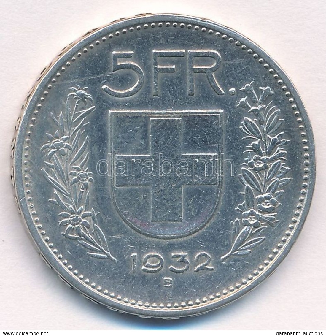 Svájc 1932B 5Fr Ag T:2
Switzerland 1932B 5 Francs Ag C:XF
Krause KM#40 - Ohne Zuordnung
