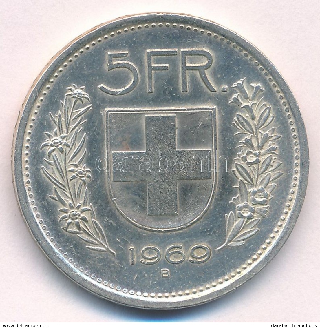 Svájc 1969B 5Fr Ag T:1-,2
Switzerland 1969B 5 Francs Ag C:AU,XF 
Krause KM#40 - Ohne Zuordnung