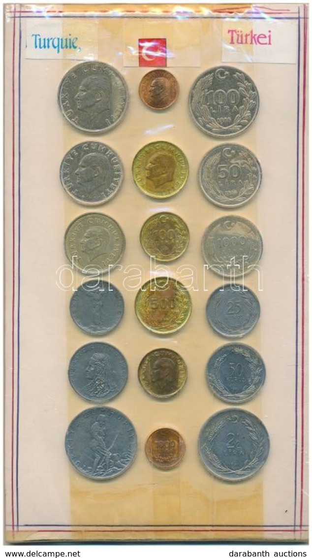 Törökország ~1967-1995. 18db-os Szuvenír Fémpénz Szett T:1- Patina
Turkey ~1967-1995. 18pcs Of Souvenir Coins C:1- Patin - Ohne Zuordnung