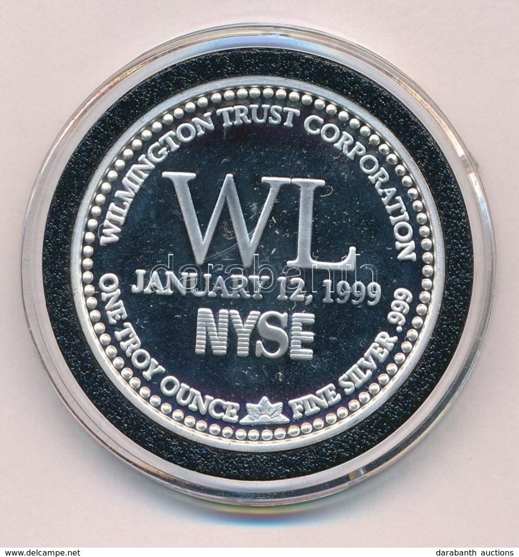 Amerikai Egyesült Államok 1999. 'Wilmington Trust Corporation' Jelzett Ag Emlékérem (31,33g/0.999/40mm) T:PP
USA 1999. ' - Non Classificati