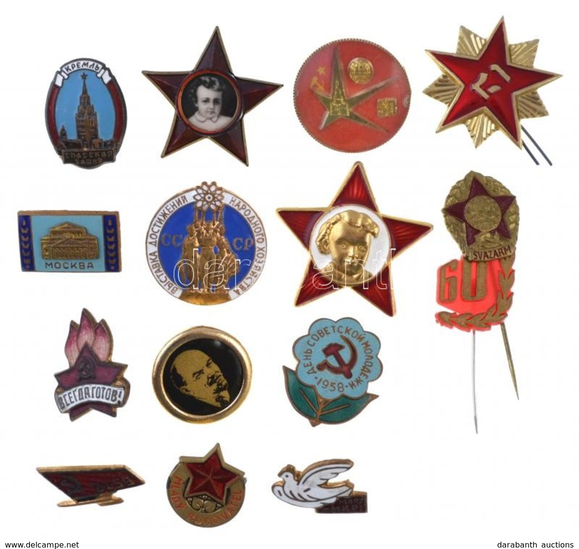 Szovjetunió 15db-os Kitűző és Jelvény Tétel, Közte Lenin Gyermek Korában T:1-
Soviet Union 15pcs Of Badges And Pins, Inc - Non Classificati