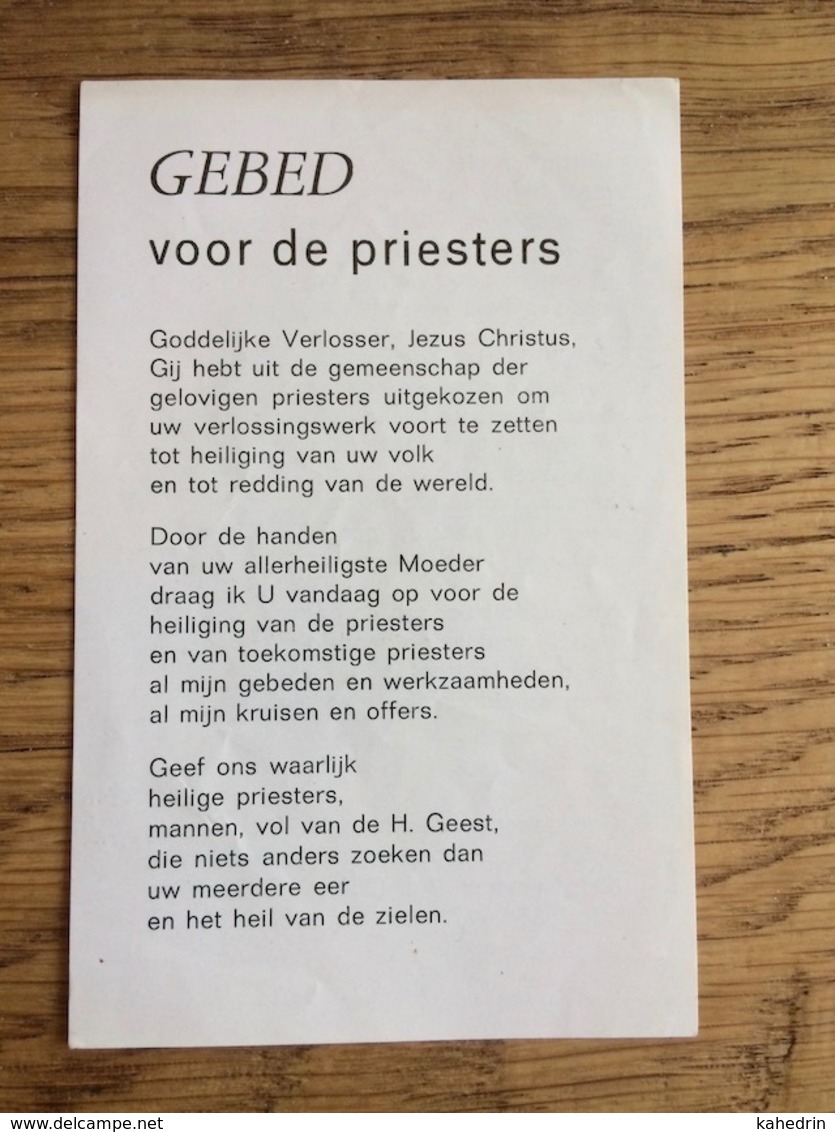 Gebed Voor De Priesters, Pater Koopman Nijmegen - Devotieprenten