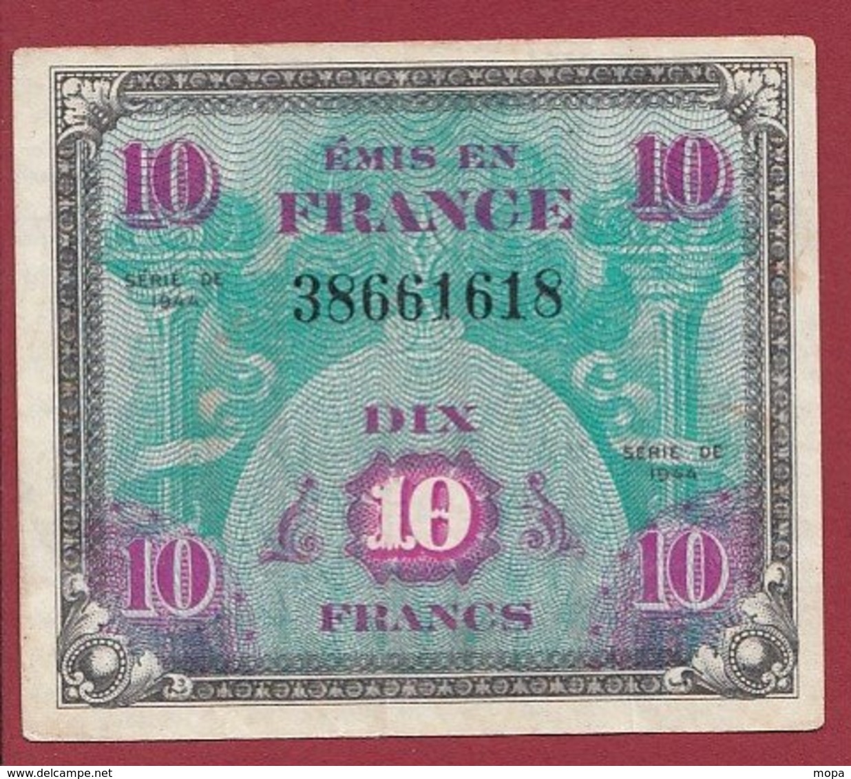 10 Francs "Drapeau/France"---Série 1944---VF/SUP - 1944 Bandiera/Francia