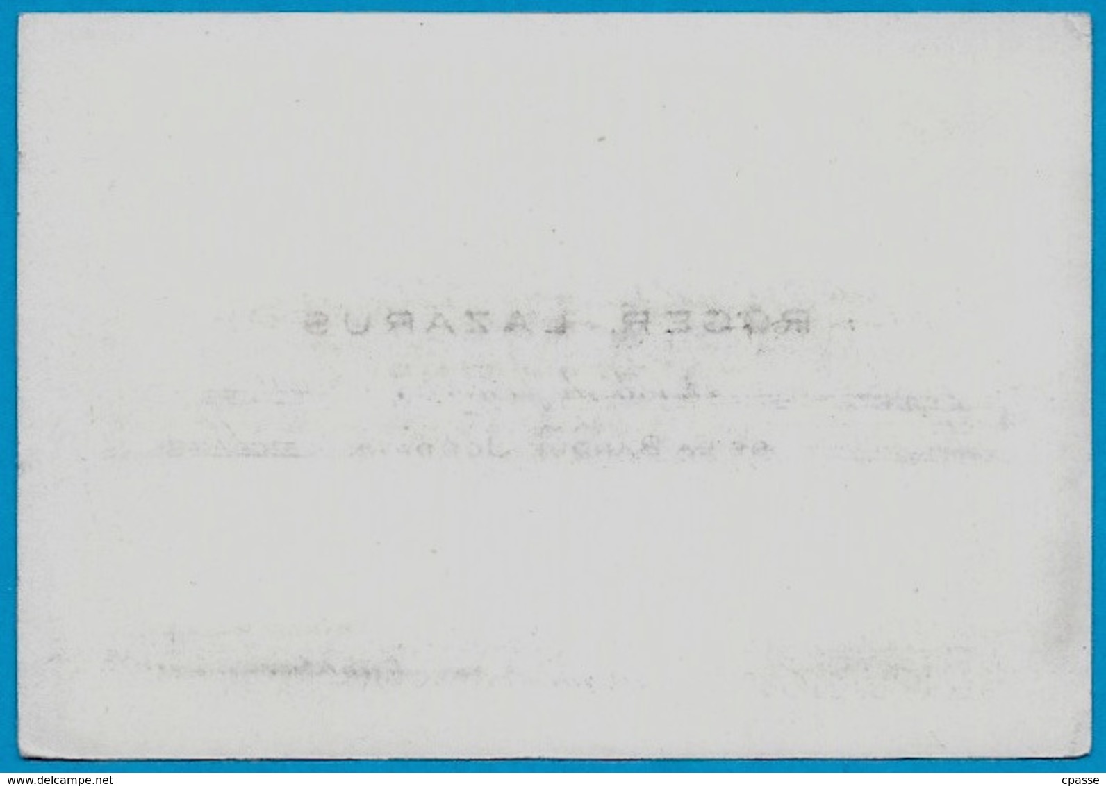 Carte De Visite ROGER LAZARUS Fondé De Pouvoirs De La BANQUE JORDAAN 75009 Paris Rue St-Georges - Cartes De Visite