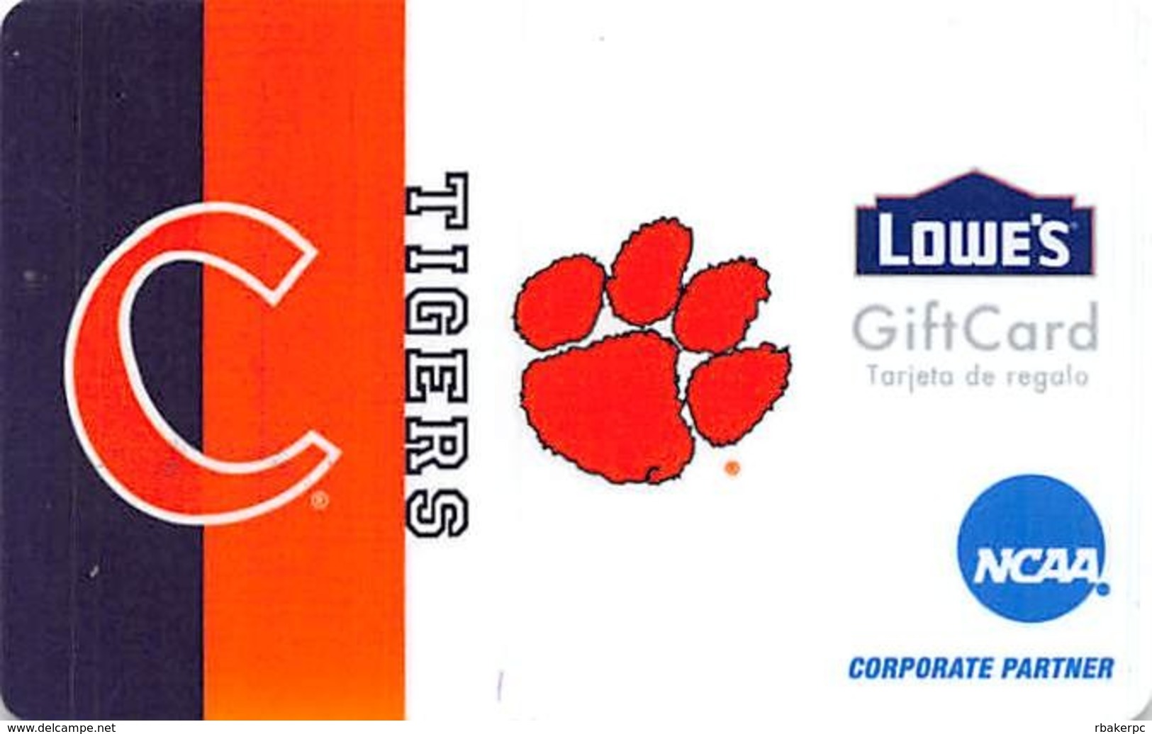 Lowes NCAA Gift Card - Tigers - Gift Cards