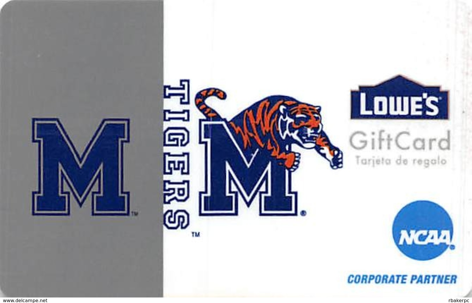 Lowes NCAA Gift Card - Tigers - Gift Cards