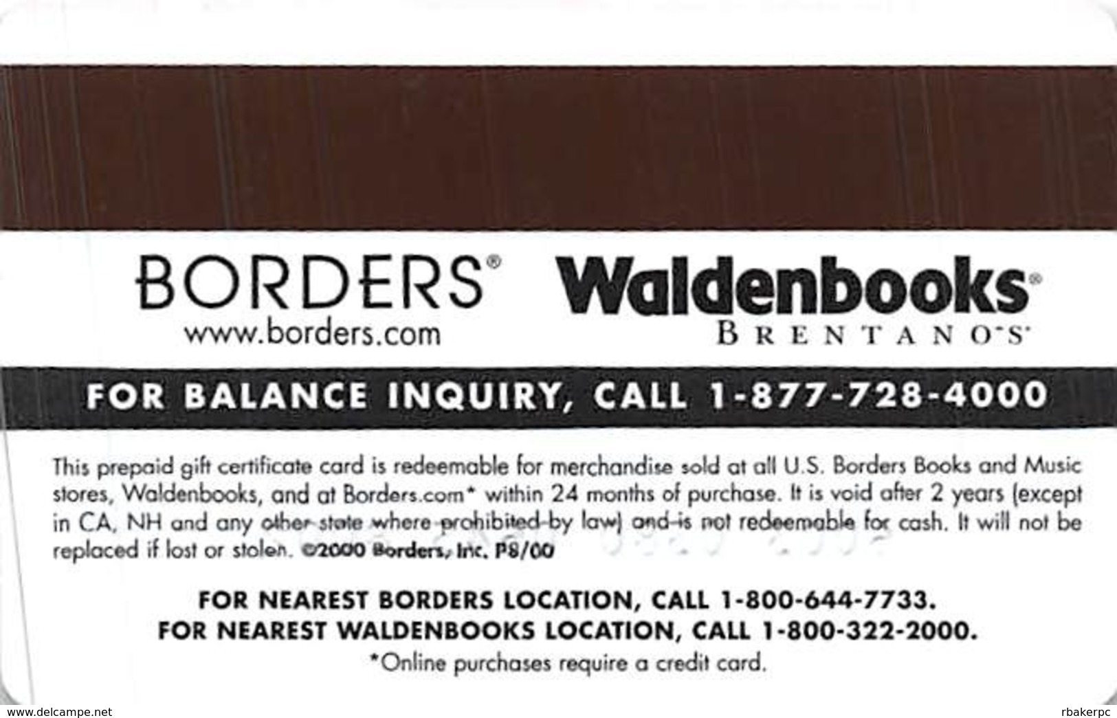 Borders / Waldenbooks Gift Card - Gift Cards