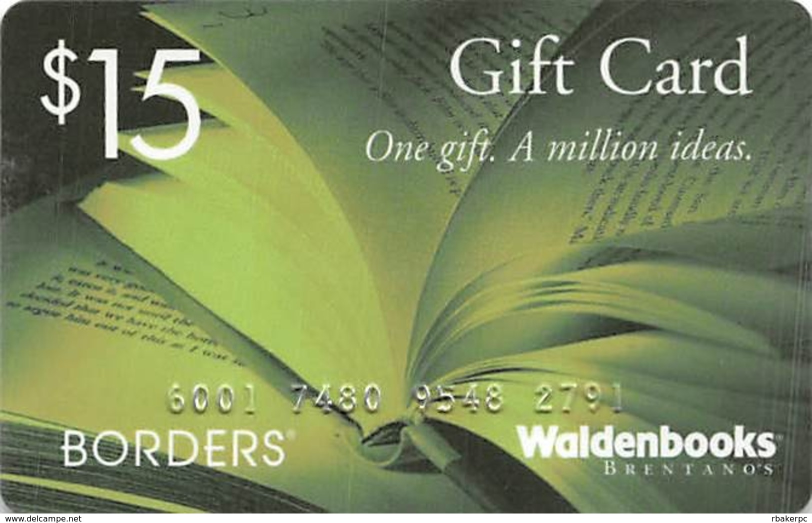 Borders / Waldenbooks Gift Card - Gift Cards