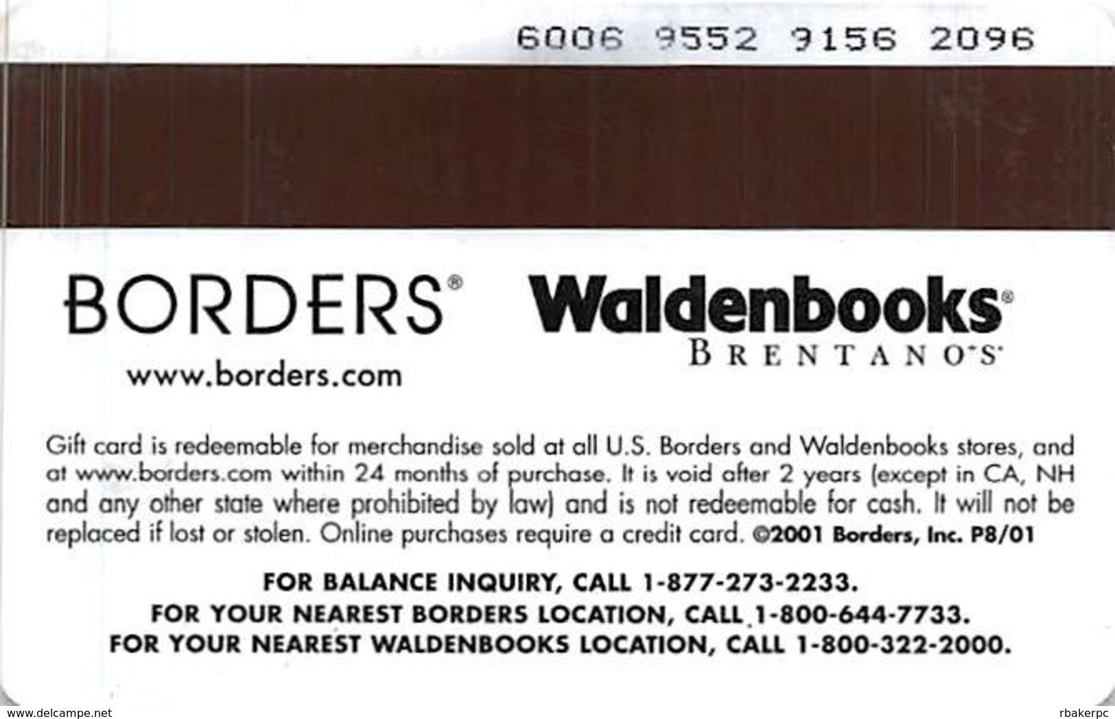 Borders / Waldenbooks Gift Card - Gift Cards