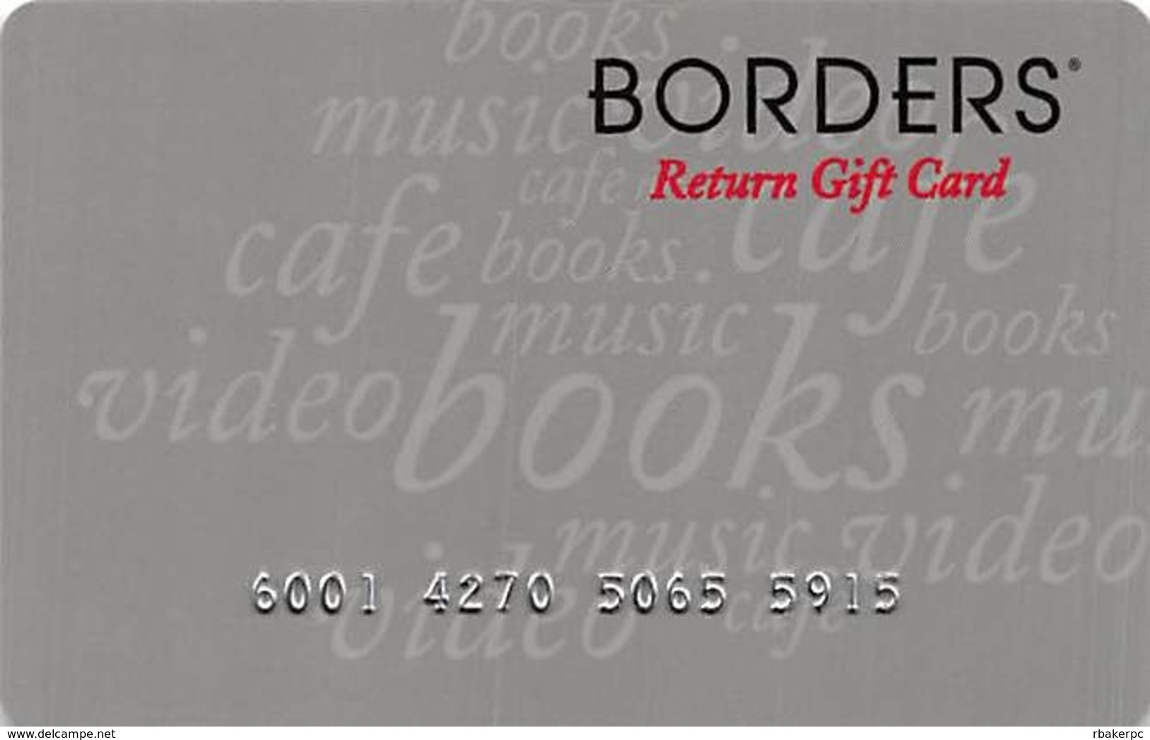 Borders Gift Card @1999 - Gift Cards