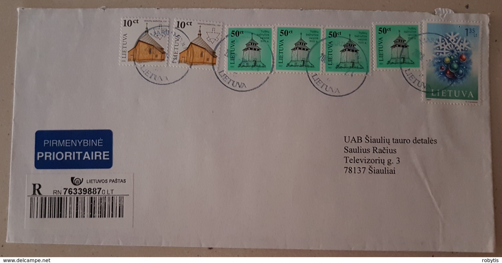 Lithuania Litauen Cover Sent From Marijampole To Siauliai 2008 - Lituania