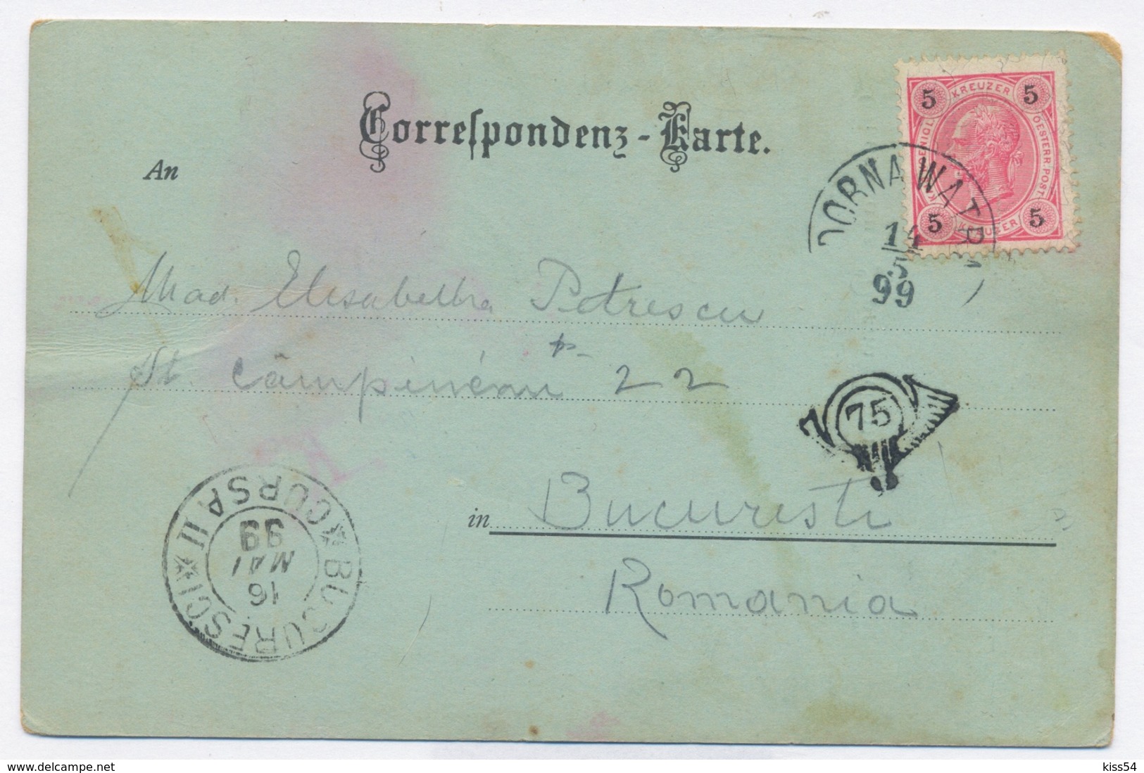 RO 86 - 10909 VATRA-DORNEI, Bukowina, Romania, Hebrew Store, Litho - Old Postcard - Used - 1899 - Roumanie