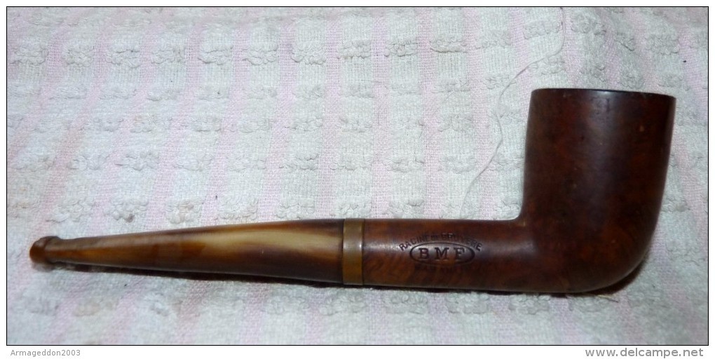 VINTAGE ANCIEN PIPE RACINE DE BRUYÈRE GARANTI BMF RENOVA AUTOMATIQUE - Pipes En Bruyère