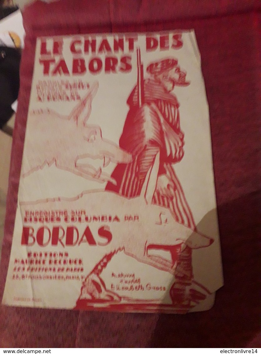 Partition 4 Pages  Le Chant Des Tabors Bordas - Musica