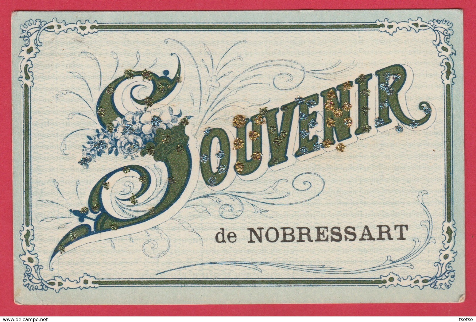 Nobressart - Souvenir De ...- Jolie Carte Fantaisie , Décorée De Brillants - 1907 ( Voir Verso ) - Attert