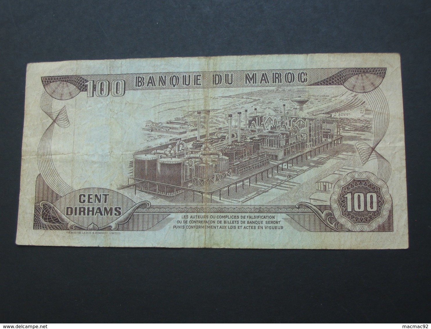 100 Dirhams 1970-1390 Maroc - Banque Du Maroc **** EN ACHAT IMMEDIAT **** - Morocco