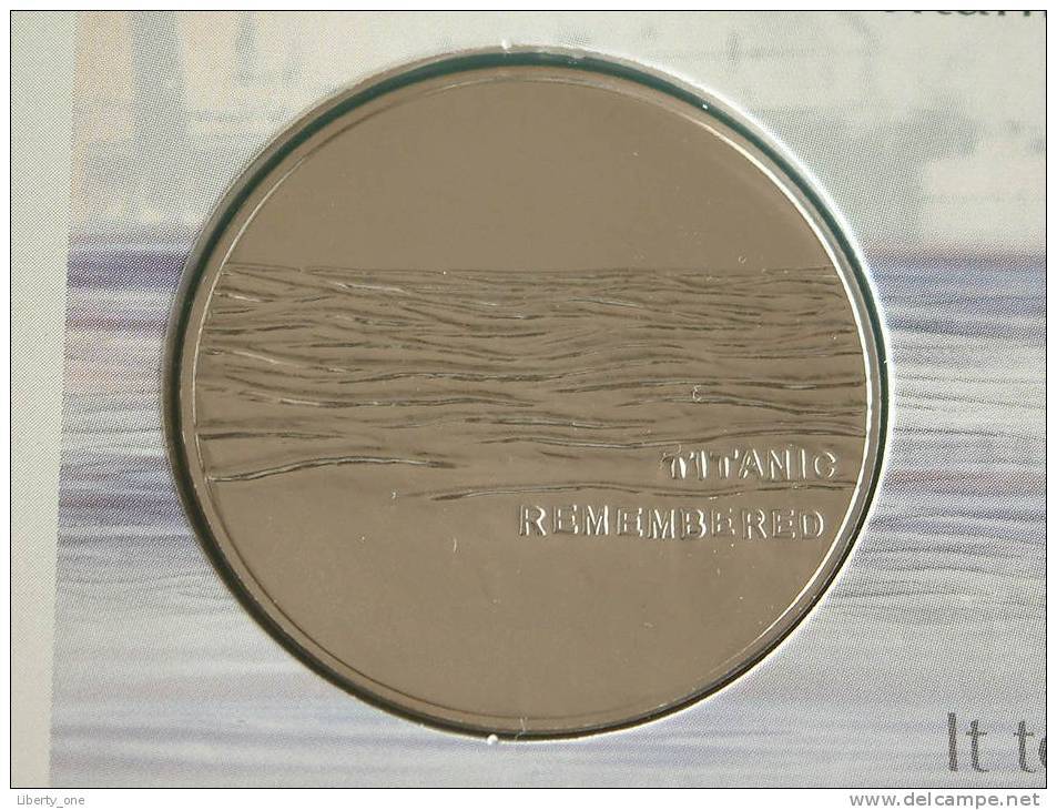 " TITANIC " The Royal Mint Remembered BU MEDAL 38,45 Mm. / 28,28 Gram UNC ( Details Zie Foto's) !! - Andere & Zonder Classificatie