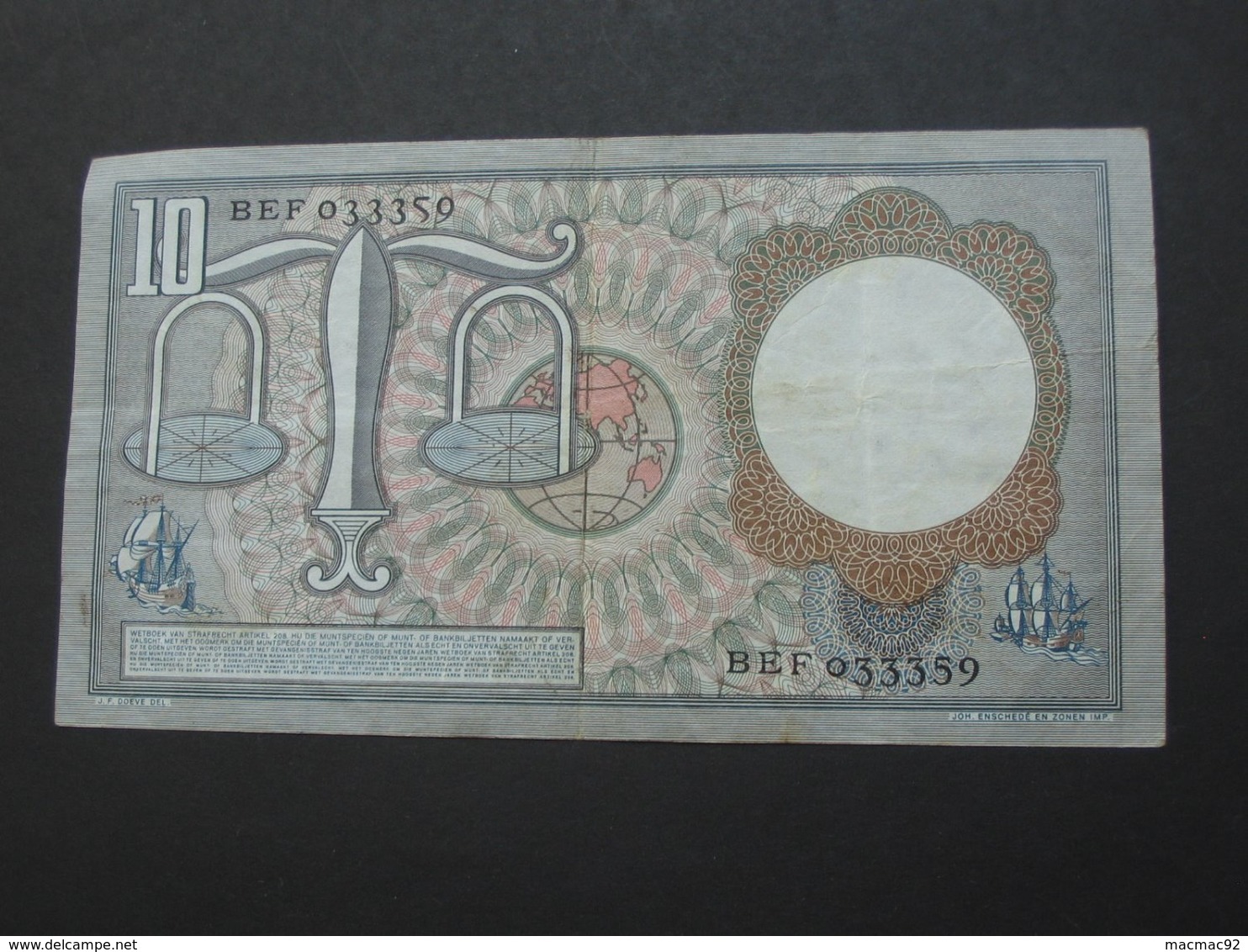 10 Tien Gulden 1953 De Nederlandsche Bank  **** EN  ACHAT IMMEDIAT  **** - 10 Gulden