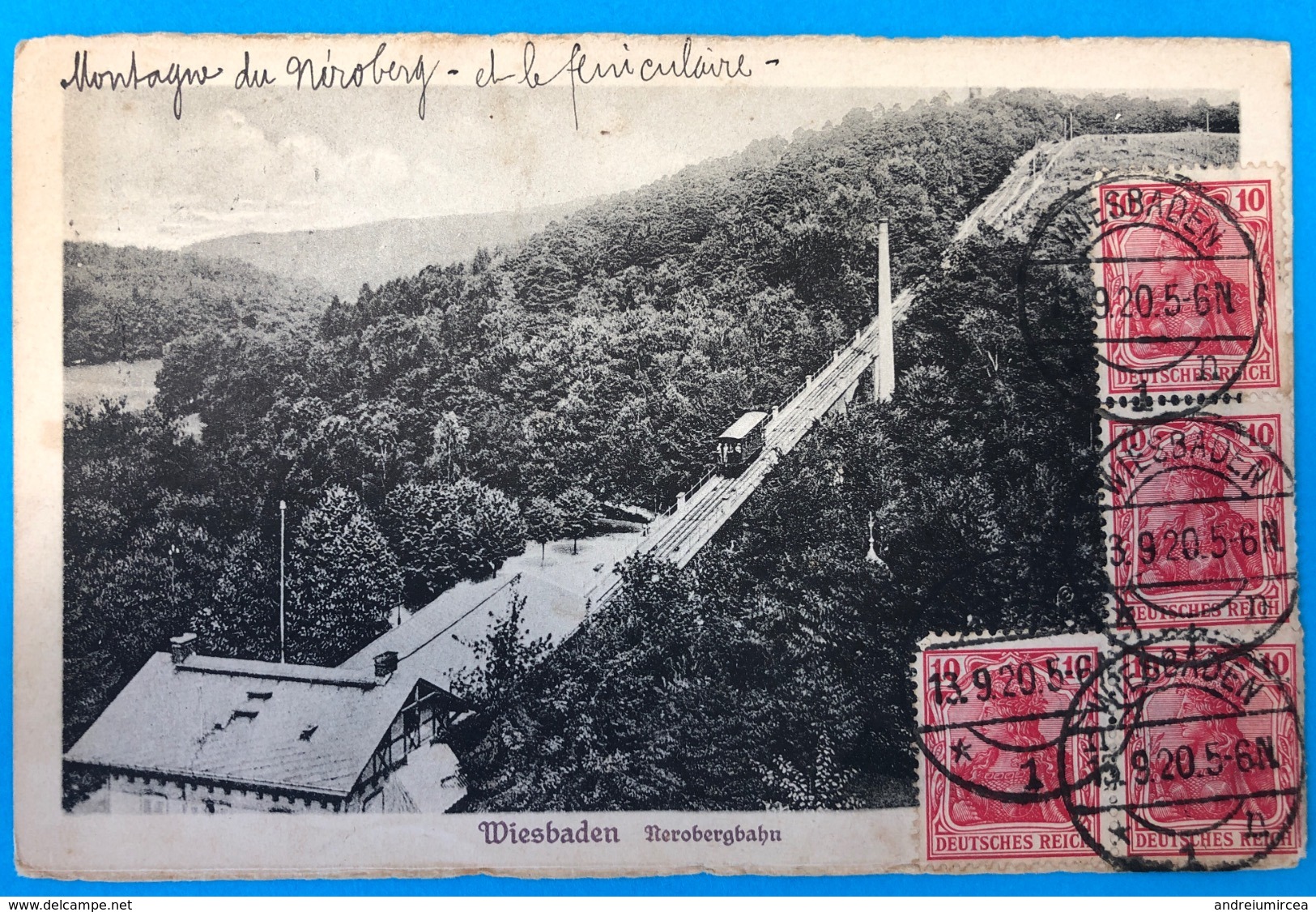 1920 Wiesbaden Nerobergbahn - Funicular Railway