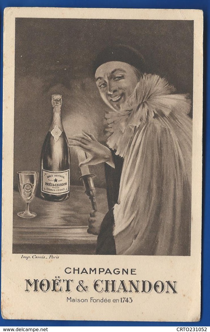 Carte Publicitaire    Champagne MOËT Et CHANDON   Pierrot - Werbepostkarten