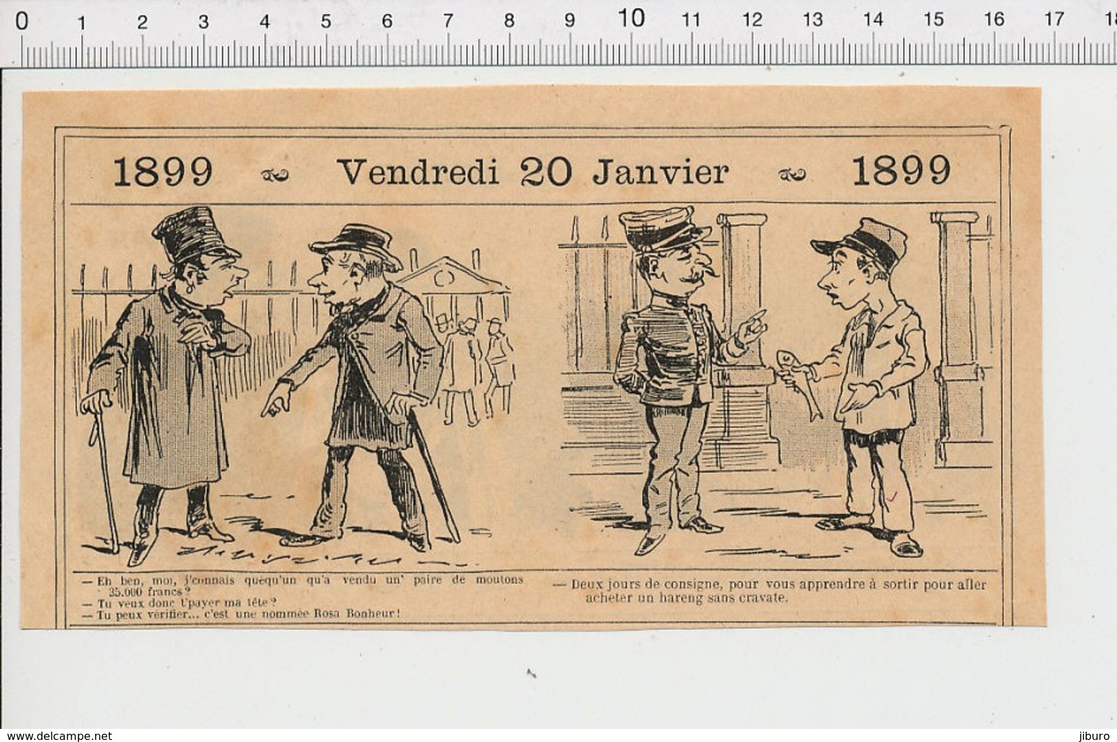 2 Scans Humour Rosa Bonheur ( Peintre Tableau Moutons) Poisson Hareng Généalogie Benoit Et Coquenbois 226ZD - Non Classificati