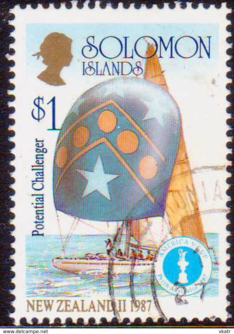 SOLOMON ISLANDS 1986 SG #572 NEW ZEALAND II 1987 Used America's Cup - Solomon Islands (1978-...)