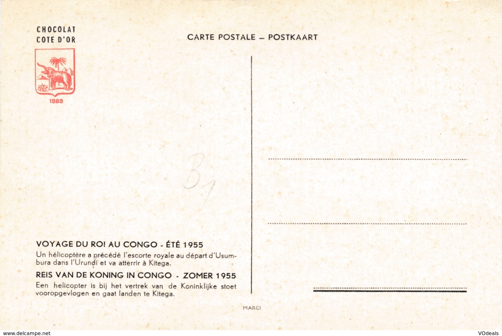 CP - Hélicoptère - Voyage Du Roi Au Congo - Ete 1955 - Hélicoptères