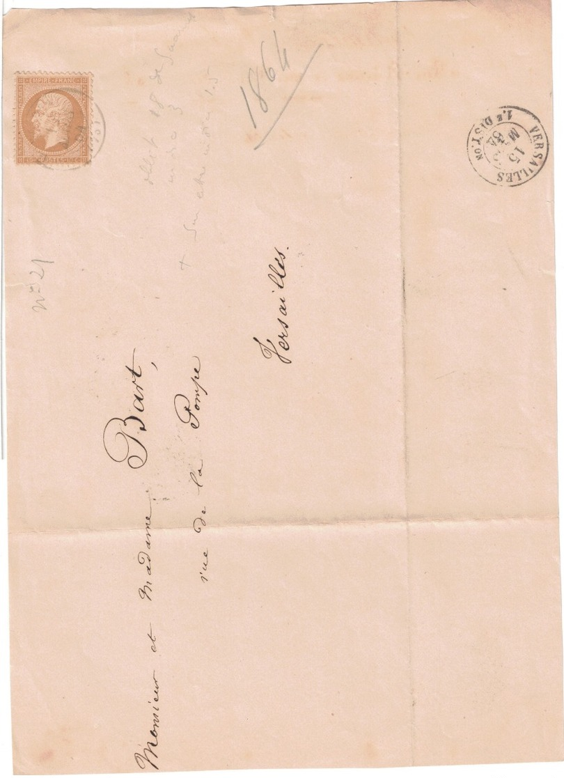 LETTRE - 1862 Napoléon III