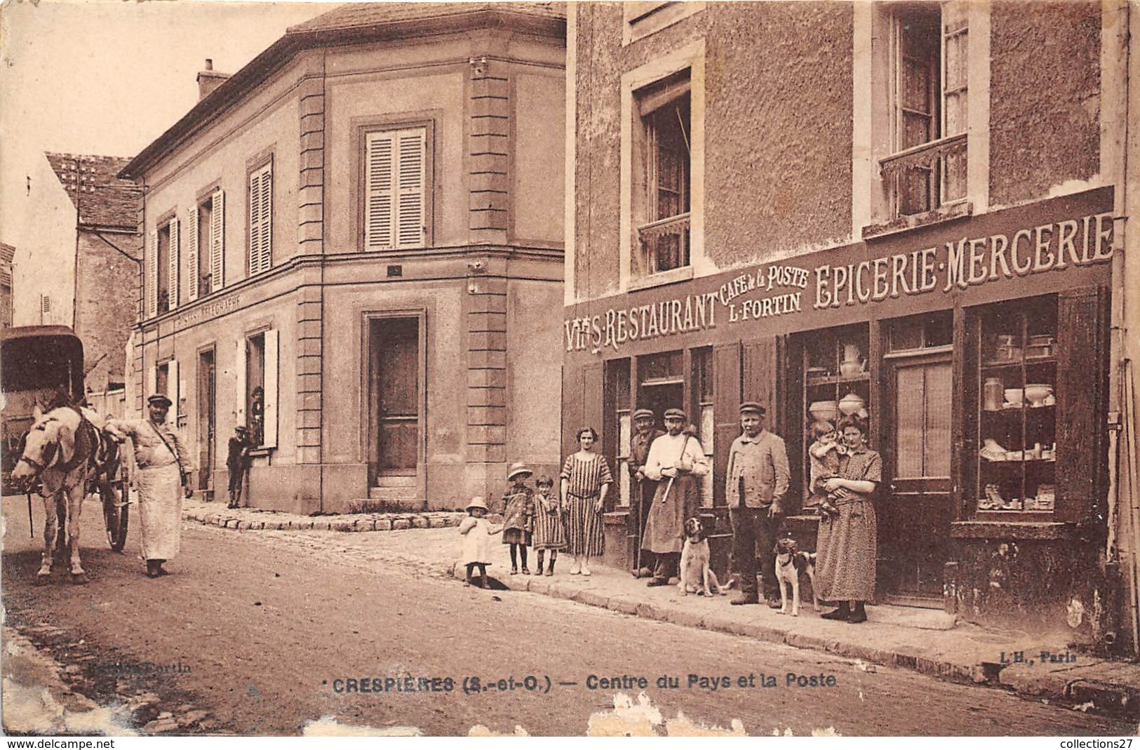 78-CRESPIERES-CENTRE DU PAYS LA POSTE - Autres & Non Classés