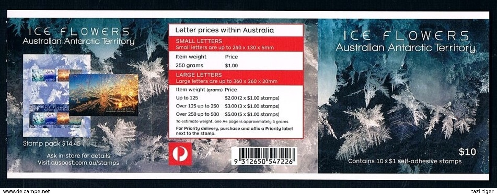 AUSTRALIAN ANTARCTIC TERRITORY (AAT) • 2016 • Ice Flowers - Booklet • MNH (10 Stamps) - Unused Stamps