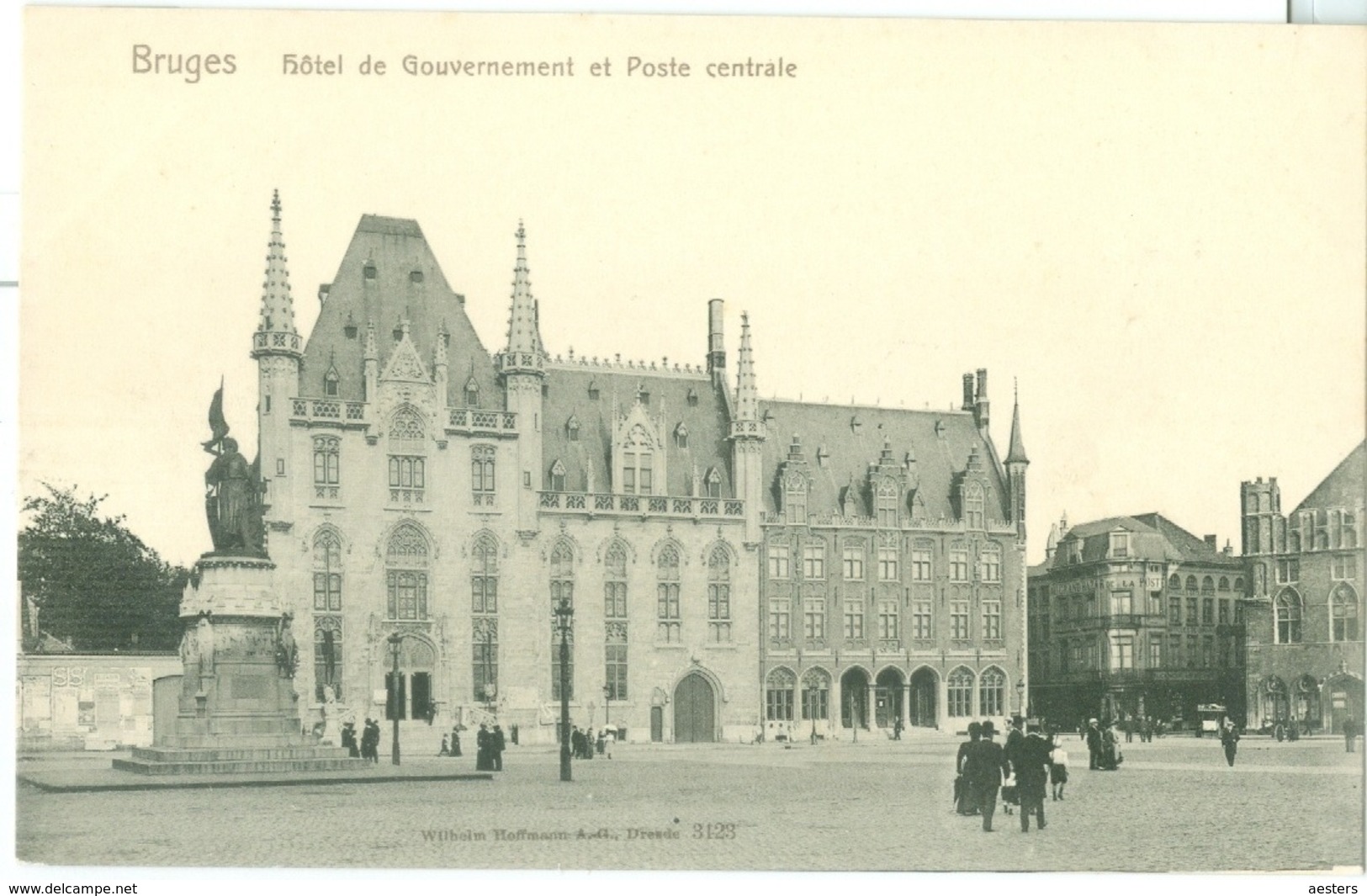 Bruges; Hôtel De Gouvernement Et Poste Centrale - Non Voyagé. (Wilhelm Hoffmann - Dresden) - Brugge