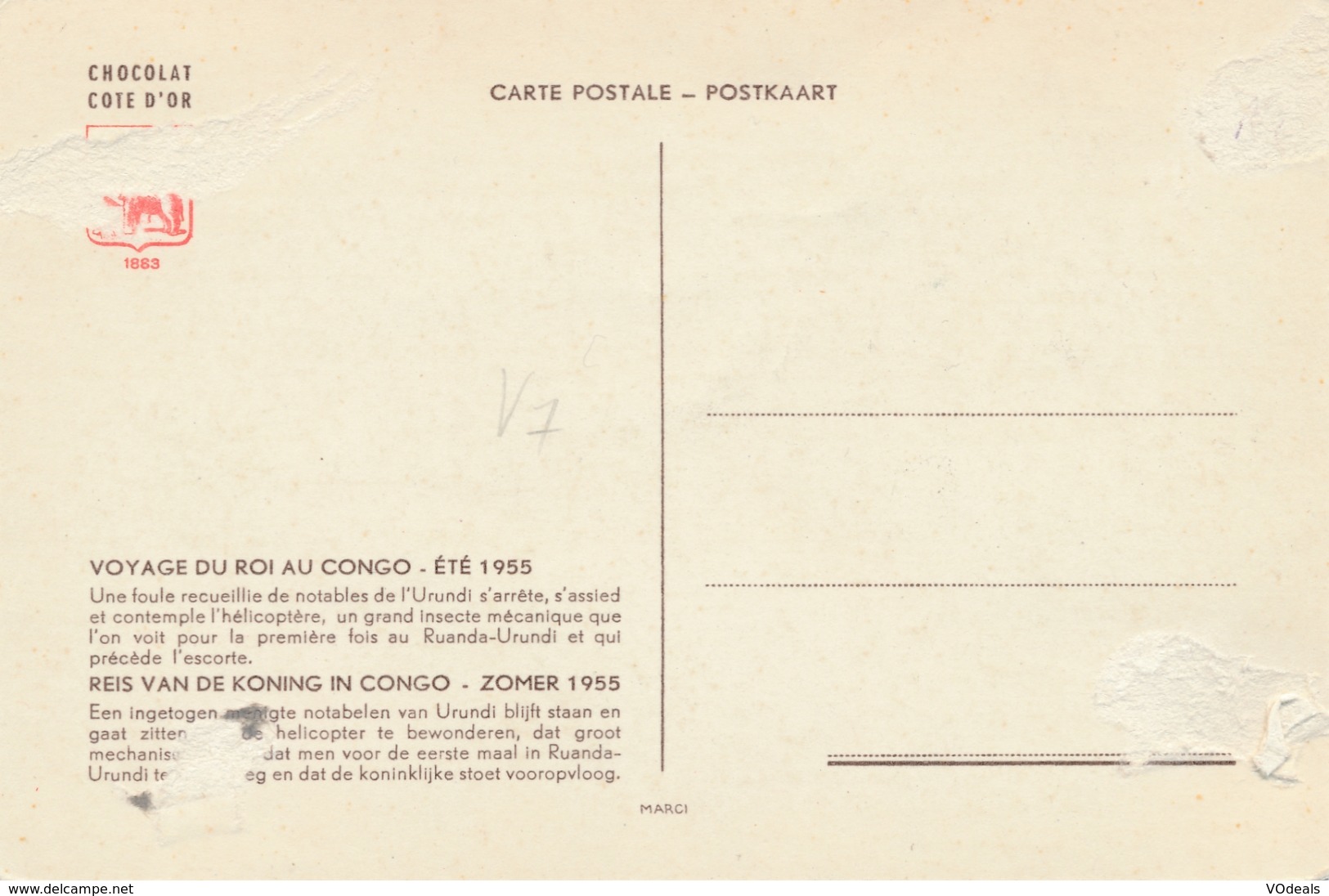 CP - Hélicoptère - Voyage Du Roi Au Congo - Ete 1955 - Helicopters