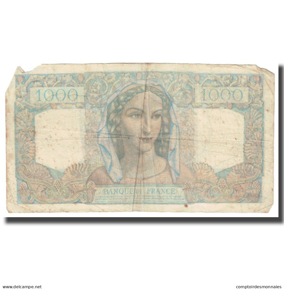 France, 1000 Francs, Cérès Et Mercure, 1946, 1946-10-03, TB, Fayette:41.06 - 1 000 F 1927-1940 ''Cérès Et Mercure''