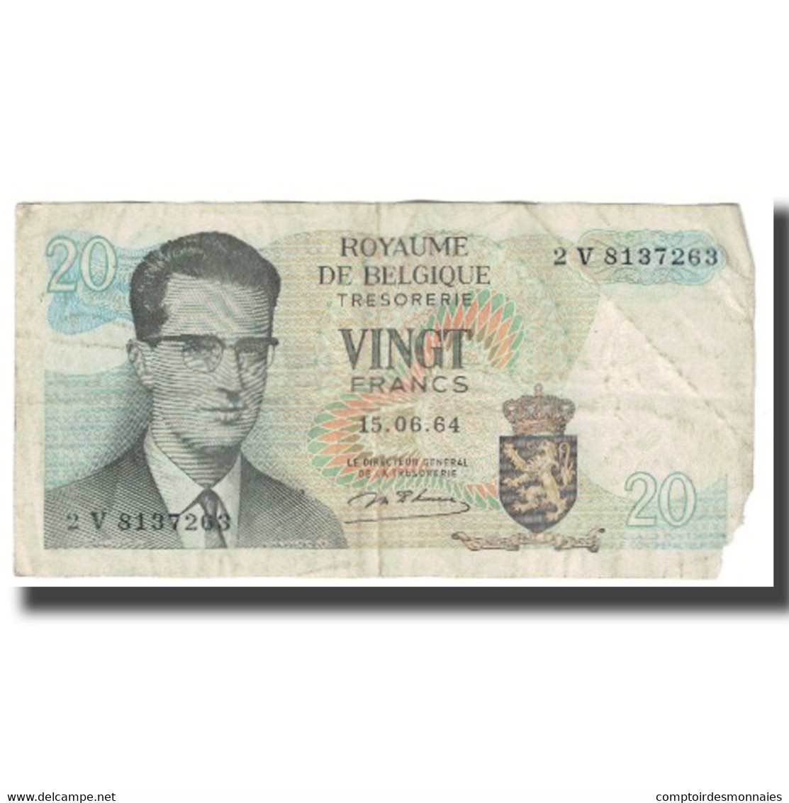 Billet, Belgique, 20 Francs, 1964, 1964-06-15, KM:138, TB - Andere & Zonder Classificatie