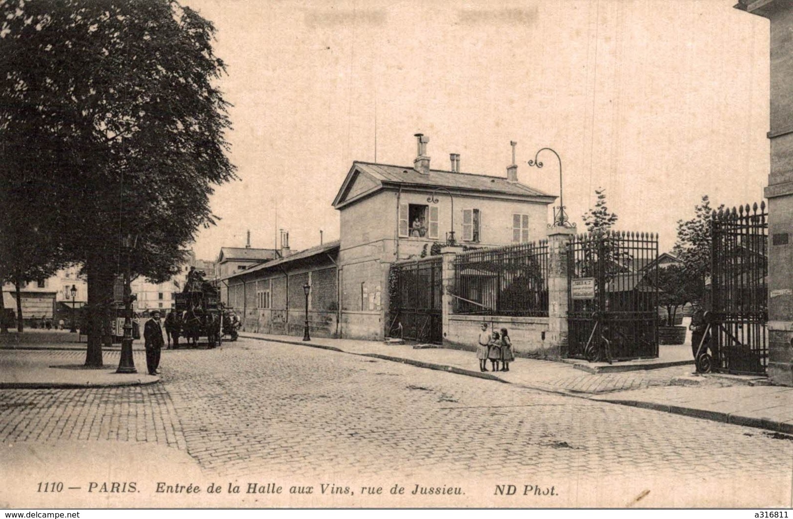 75) Paris - 5ém - N° 1110 - Entrée De La Halle Aux Vins - Rue De Jussieu - Distretto: 05