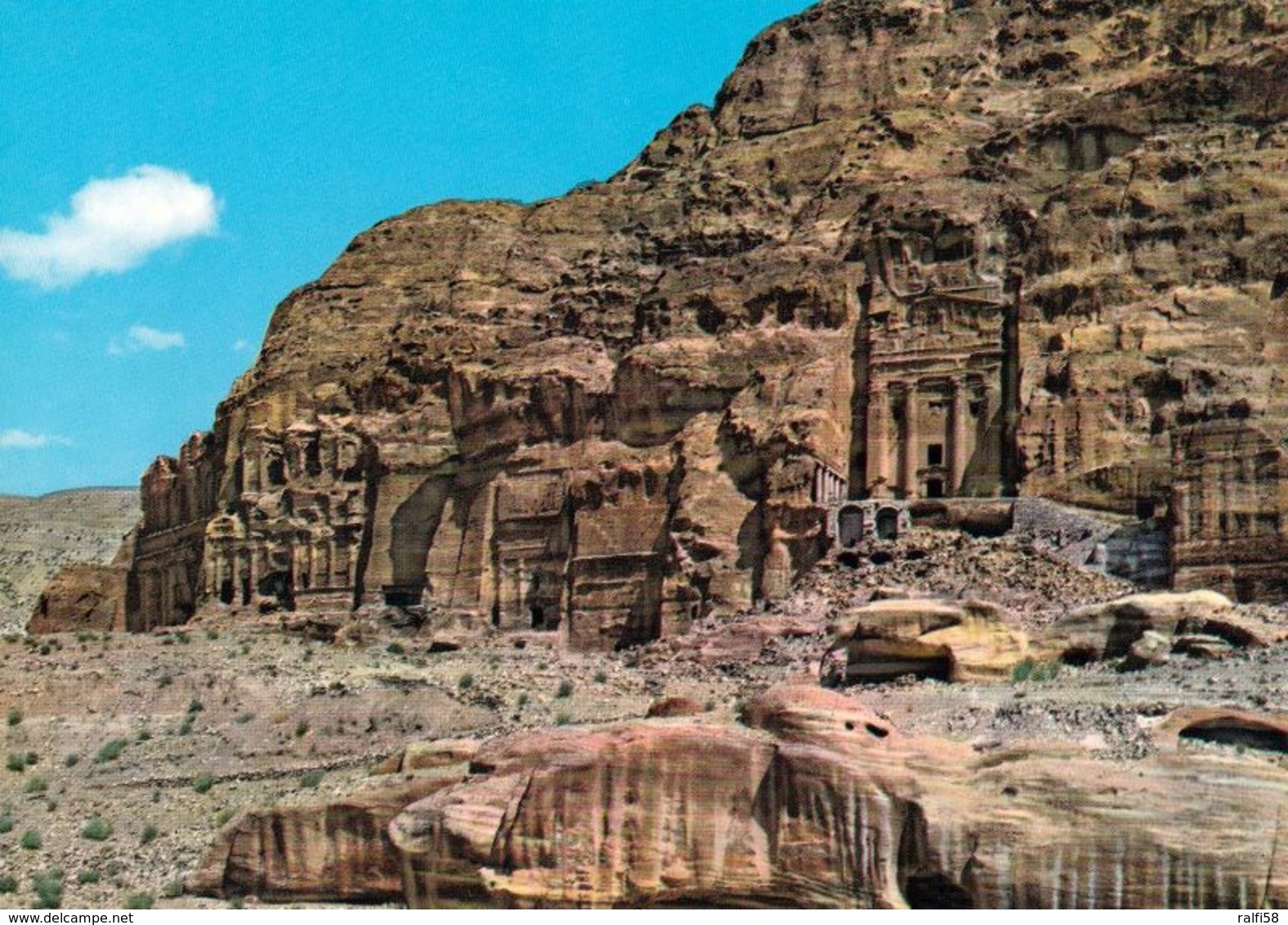 1 AK Jordanien Jordan * Gräber Der Nabatäer In Der Antiken Stadt Petra - Seit 1985 UNESCO Weltkulturerbe - Krüger Karte - Jordania